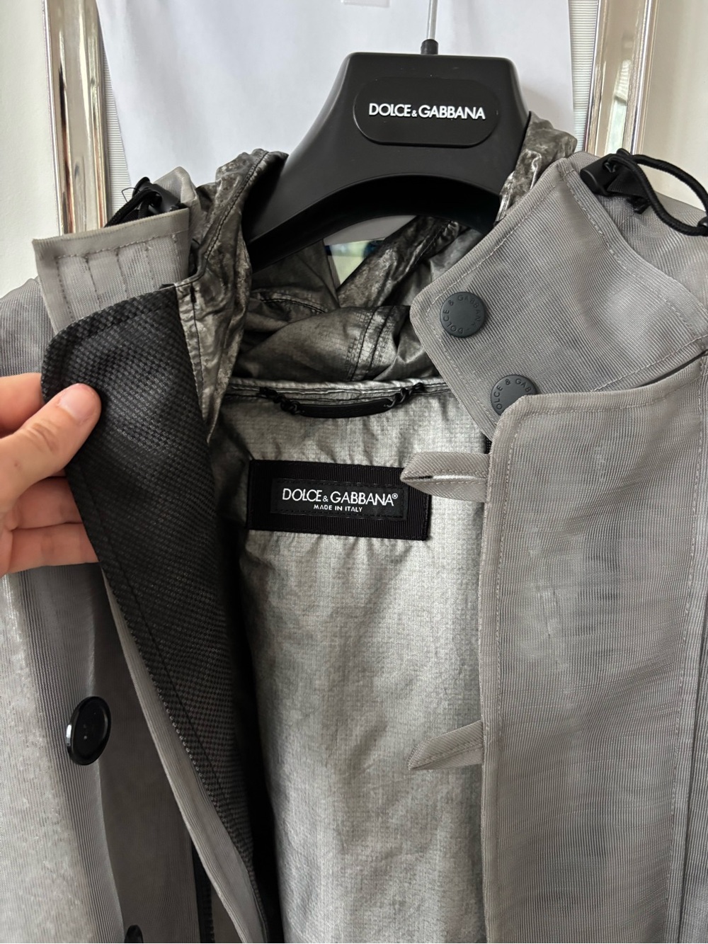 Dolce & Gabbana Men's Silver Layered Jacket - Picture 3 of 5